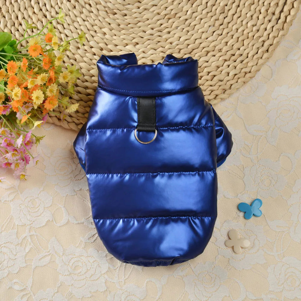 Waterproof Shiny Leather Clothes for Small Dogs Cats
