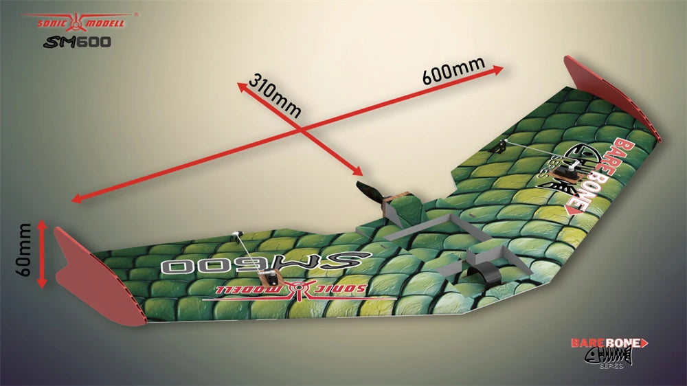 600mm Wingspan Flying Wing Airplane KIT