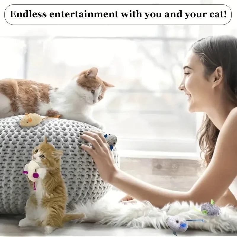 3/7PCS Interactive Plush Cat Toys