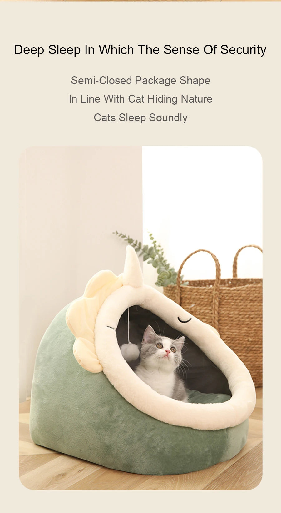 Pet Tent Cave Bed for Cats Small Dogs