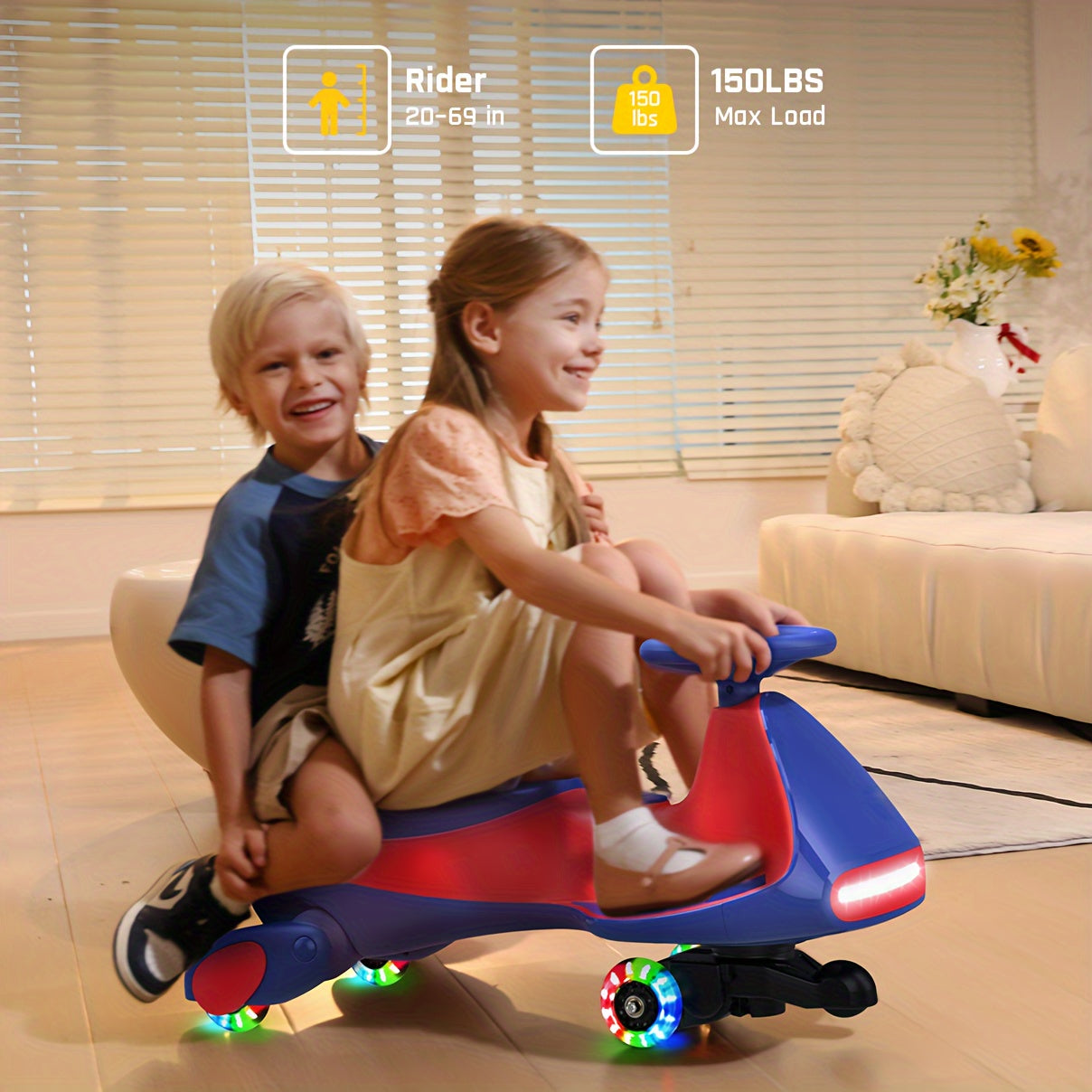 2 In 1 Electric Wiggle Car With Pedal