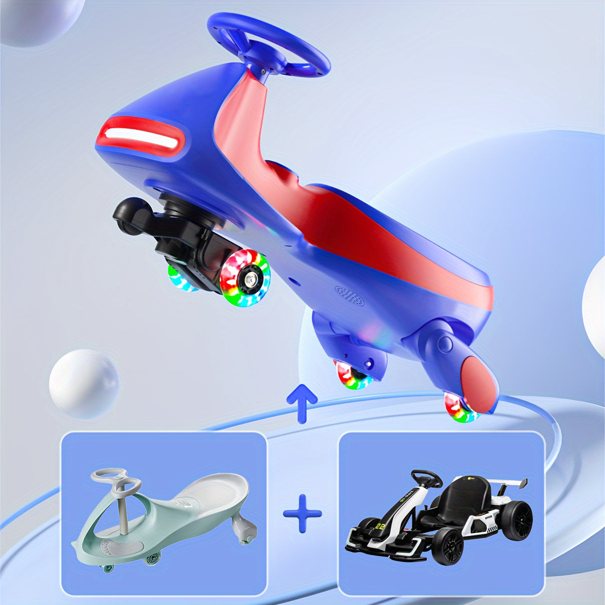 2 In 1 Electric Wiggle Car With Pedal