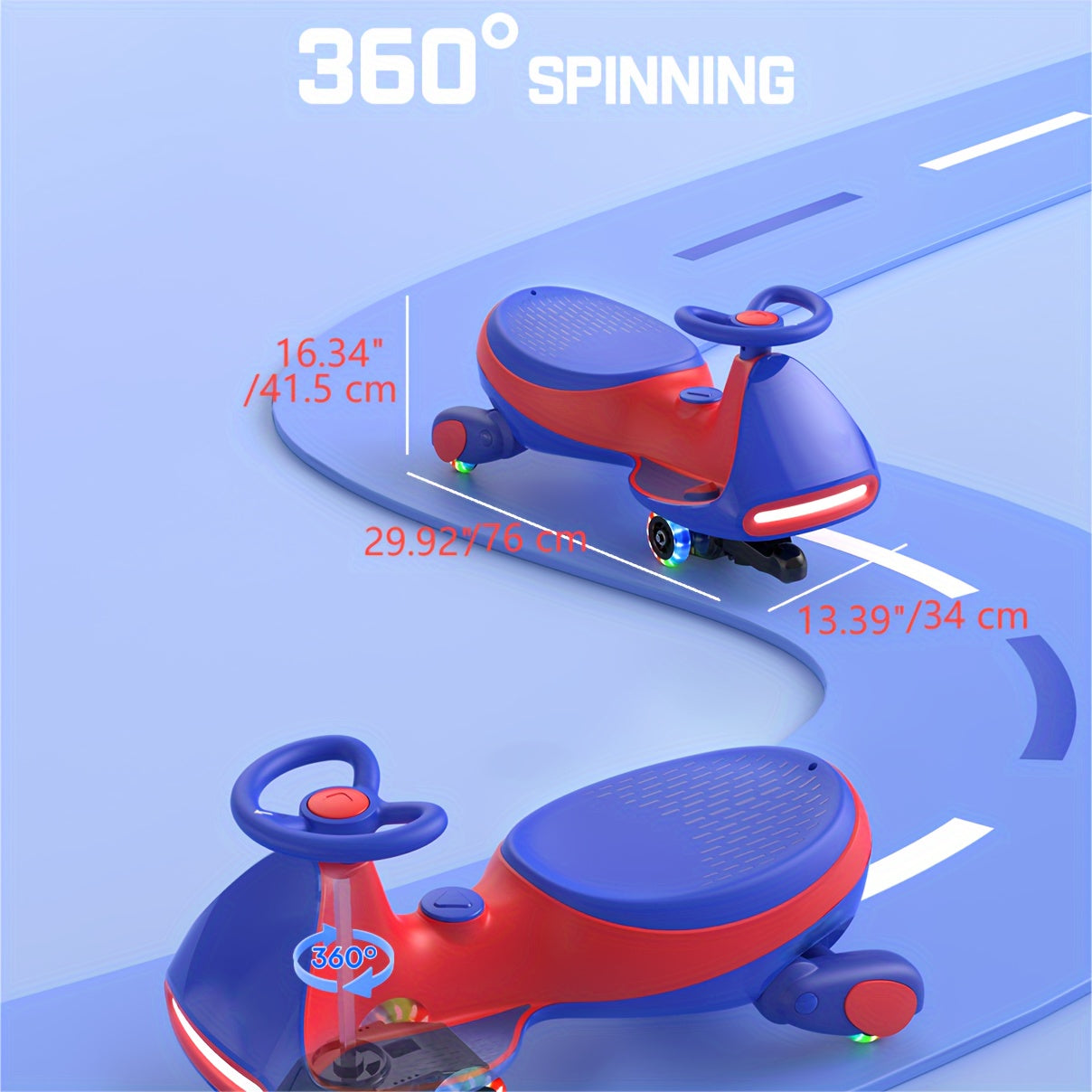 2 In 1 Electric Wiggle Car With Pedal