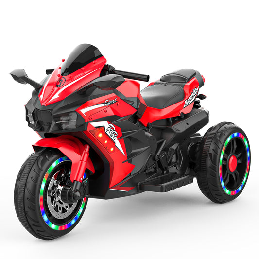 Red 3 Wheels Electric Battery Powered Dirt Bike for Children