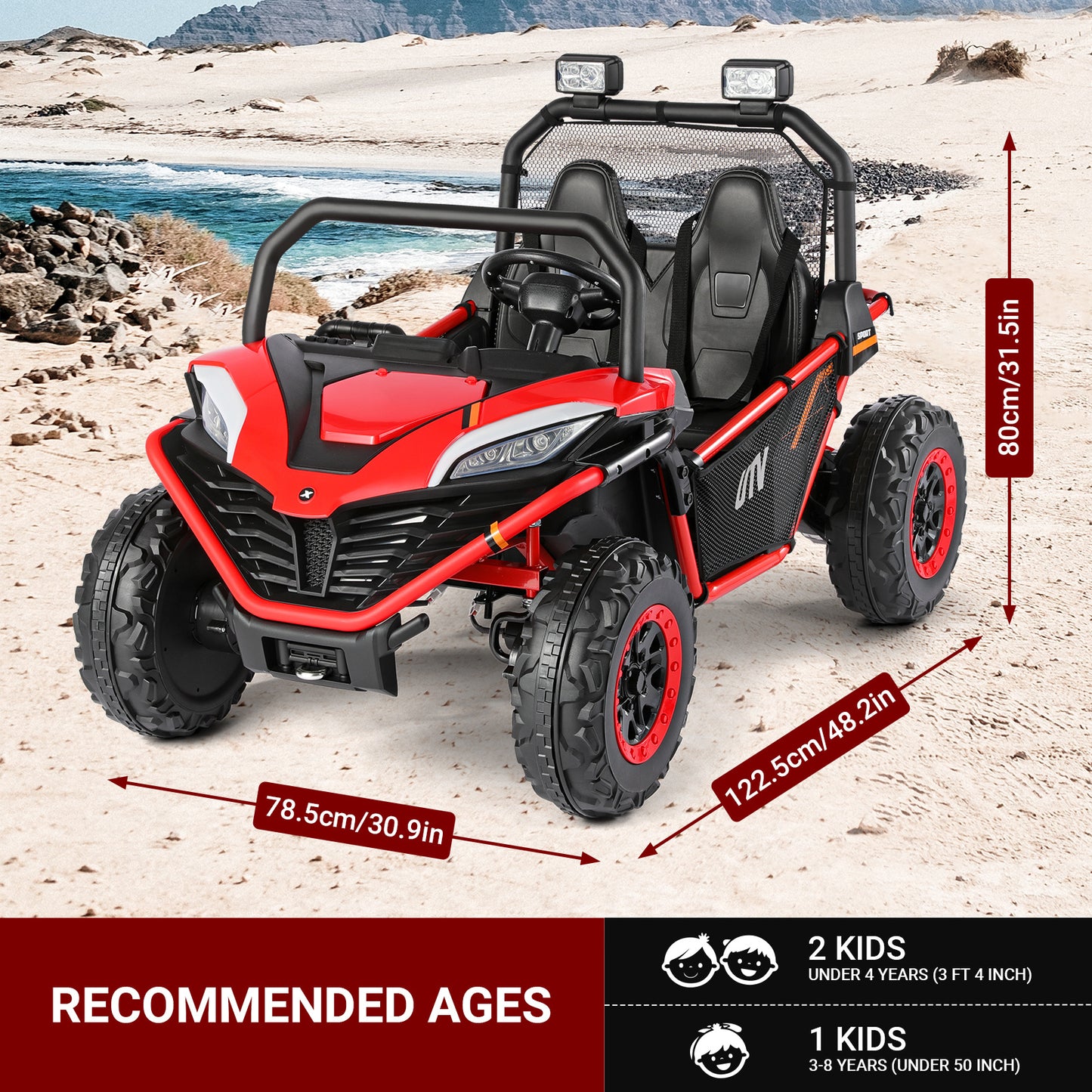 24V 2-Seater Youngsters' Off-Road UTV