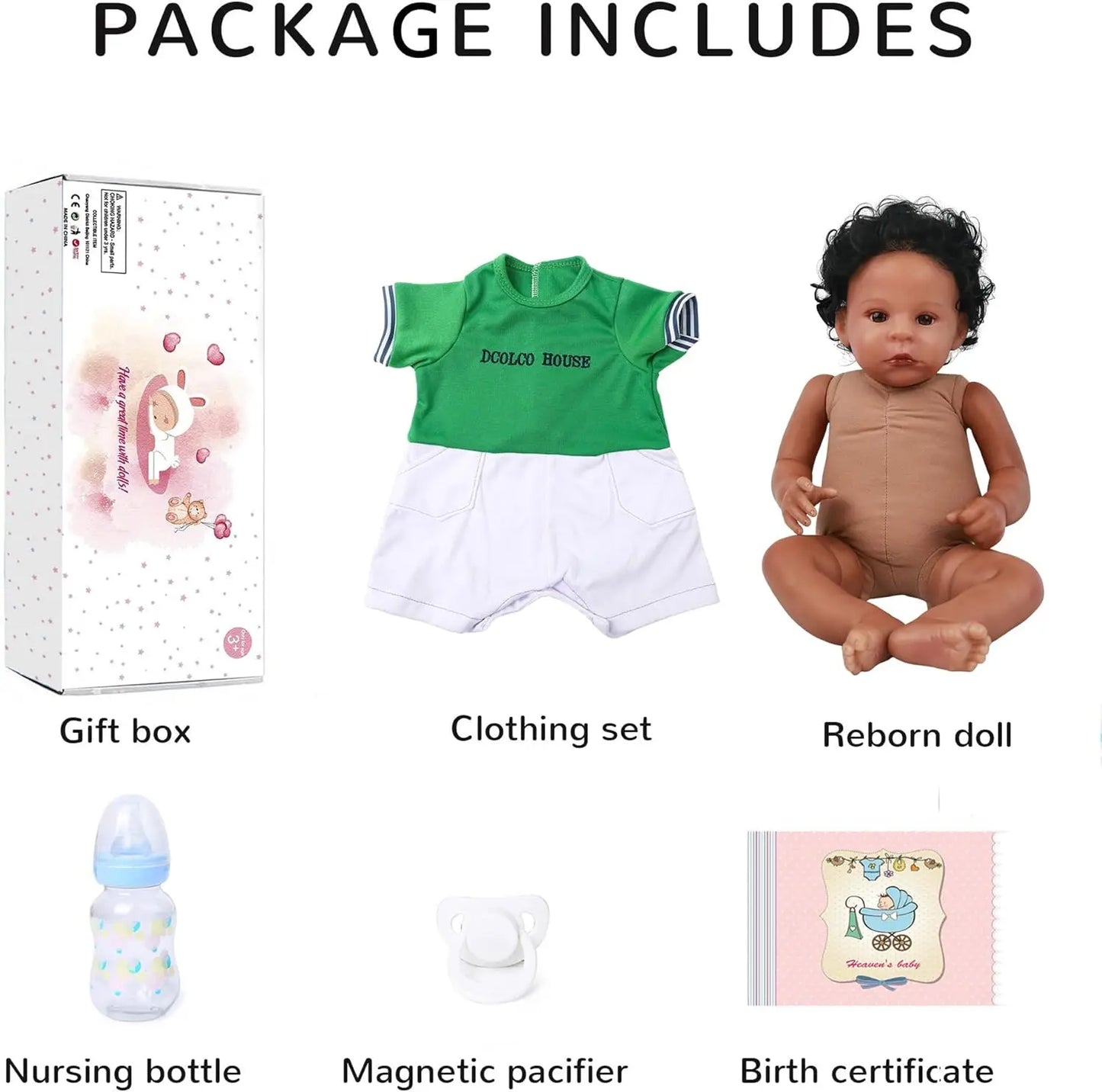 Realistic Reborn Baby Dolls Black Boy