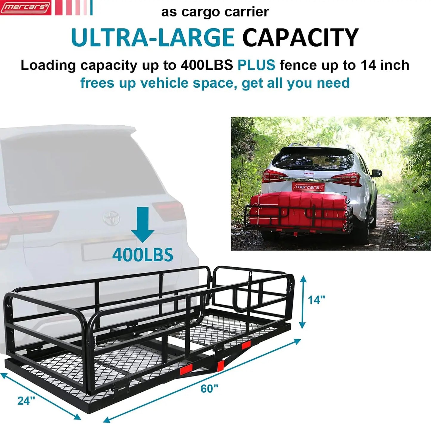 Bike Rack Fits 2 Ebike Fat-Tire