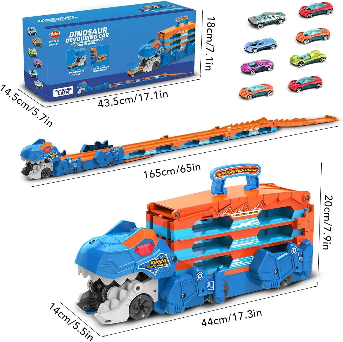 VATOS Dinosaur Transport Truck Car Toy